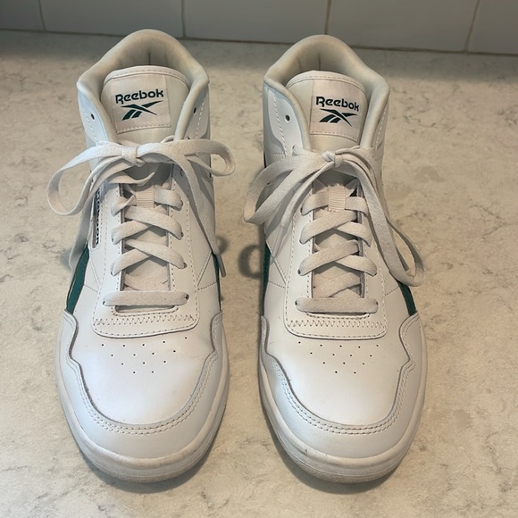 Reebok Women’s Club High Top Sneakers White with Green, size 10 - Picture 5 of 10